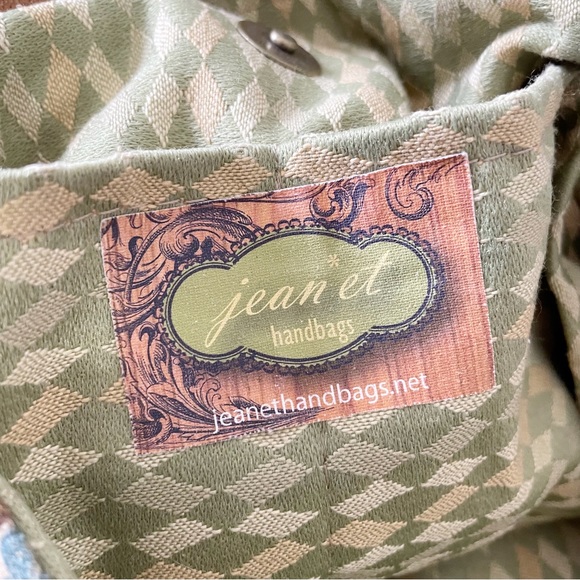 Jean Et tan floral fabric and leather hobo shoulder bag - Picture 10 of 10